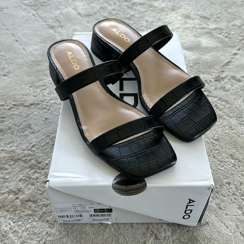 ALDO black sandals. Size 5.
